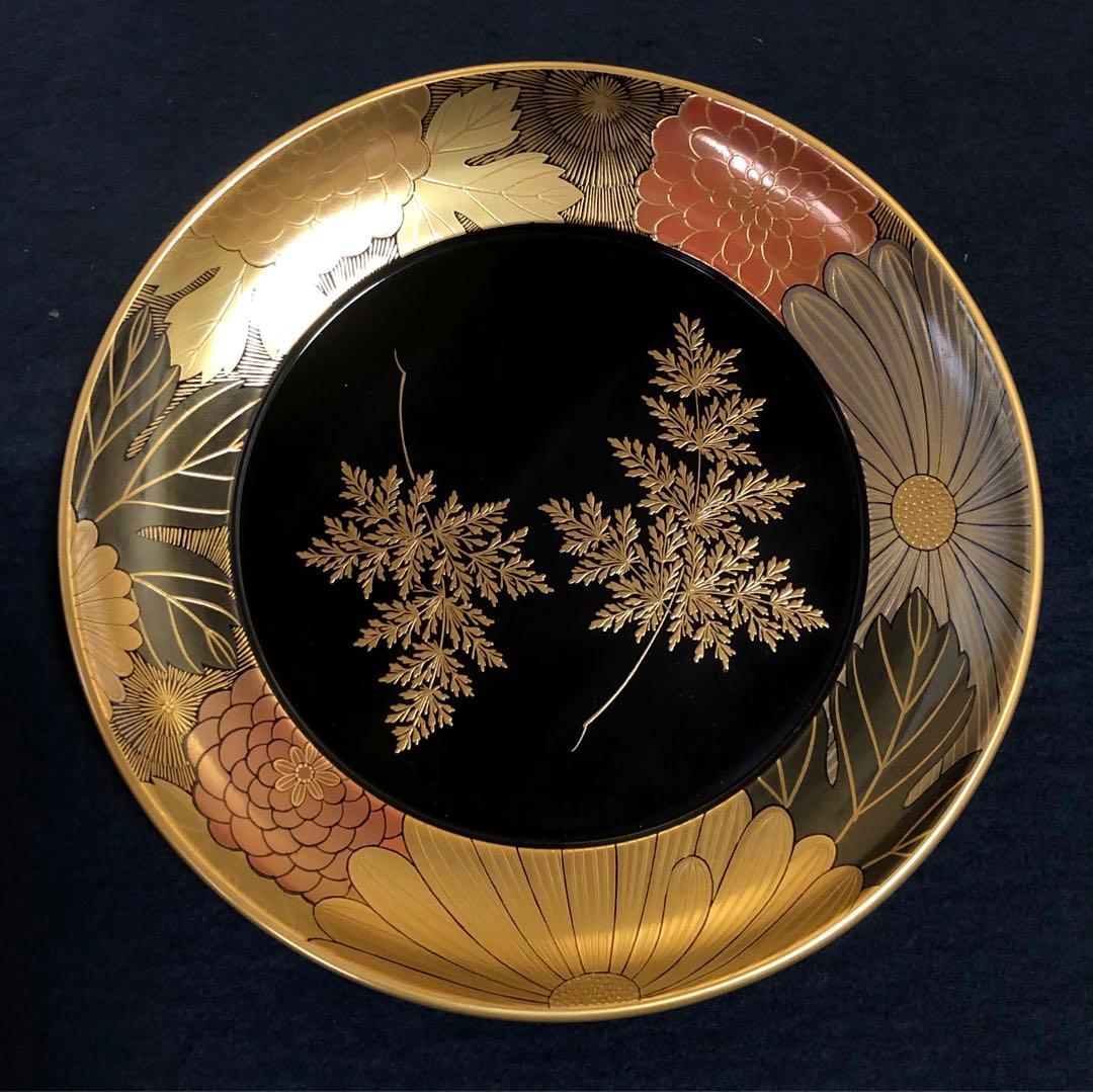 《R》輪島塗 菊蒔絵 銘々皿5客 大向高洲堂造 木箱 251222か2