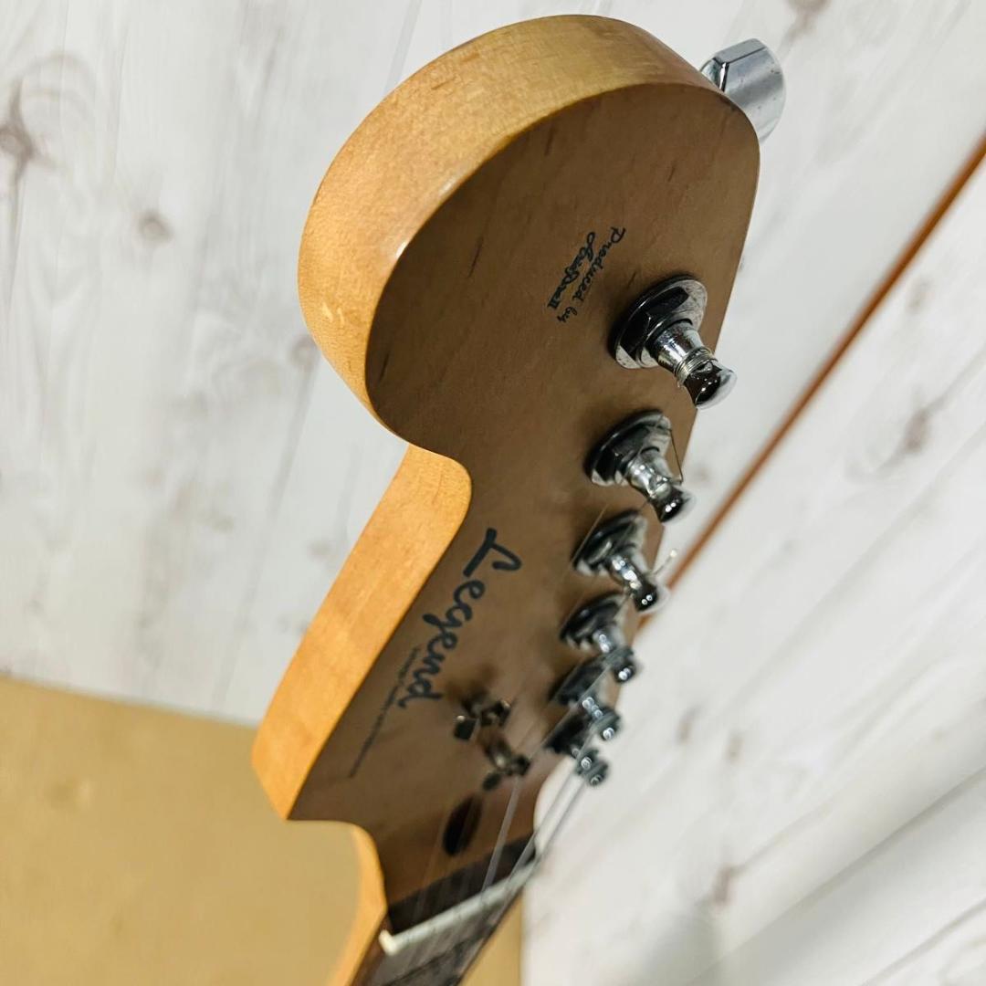 Legend エレキギター ストラトキャスター レフティ ブラック×ホワイト