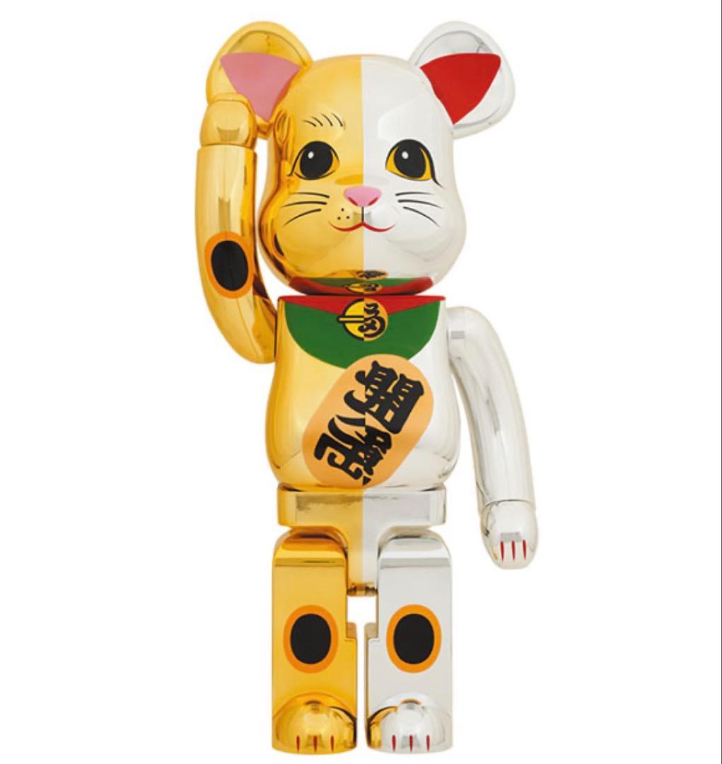 BE@RBRICK 招き猫 千万両 金×開運 銀 1000％