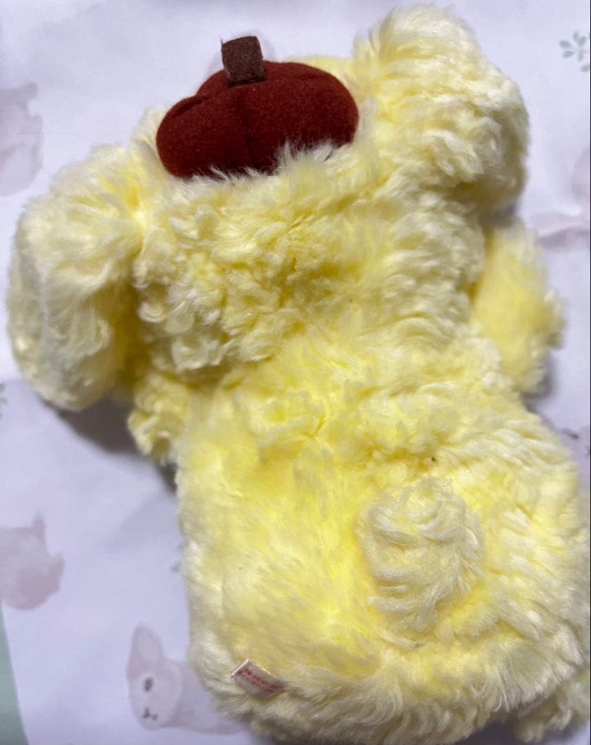 ポムポムプリン　初期ぬいぐるみ　寝そべり　小