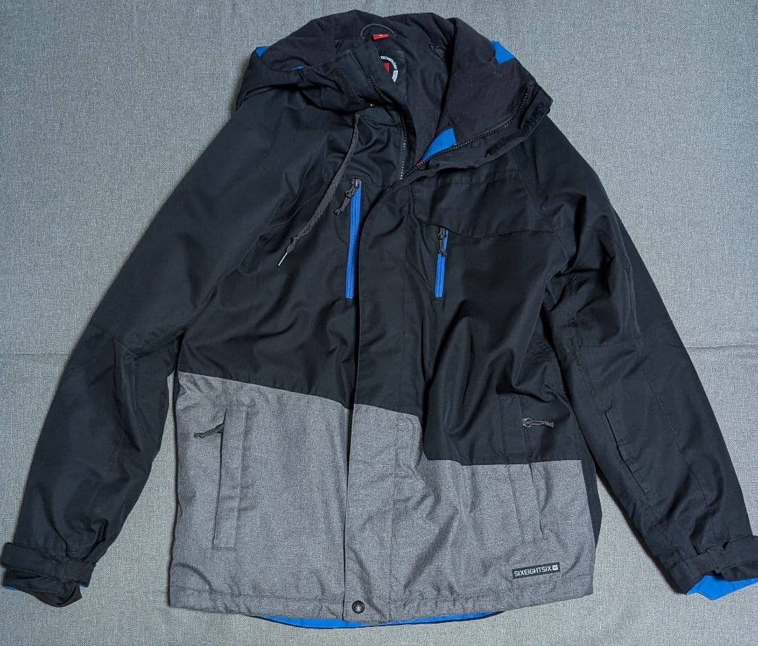 686 SIXEIGHTSIX スノーボードウェア ジャケット ブラック グレー