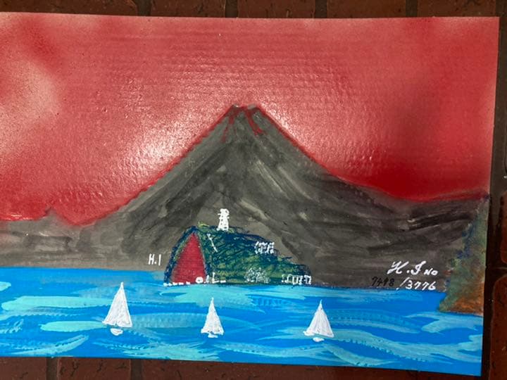 空飛ぶ画家糸川裕志の富士山曼荼羅図 アクリル画