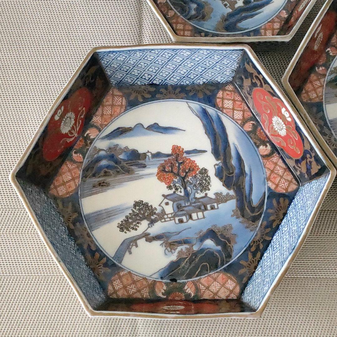 古九谷　三重鉢