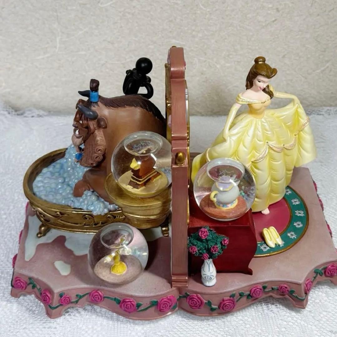 ディズニー 美女と野獣 スノードームフィギュア ベルとビーストの部屋 希少
