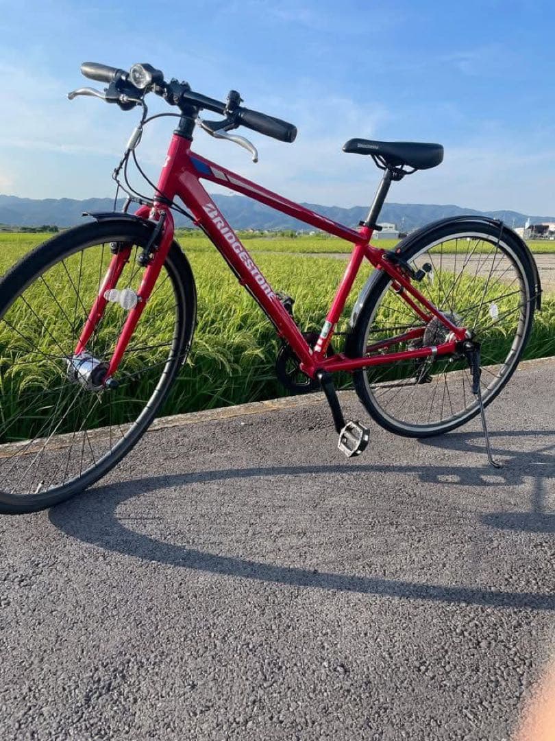 ブリヂストン 赤 クロスバイク ジュニアサイズ