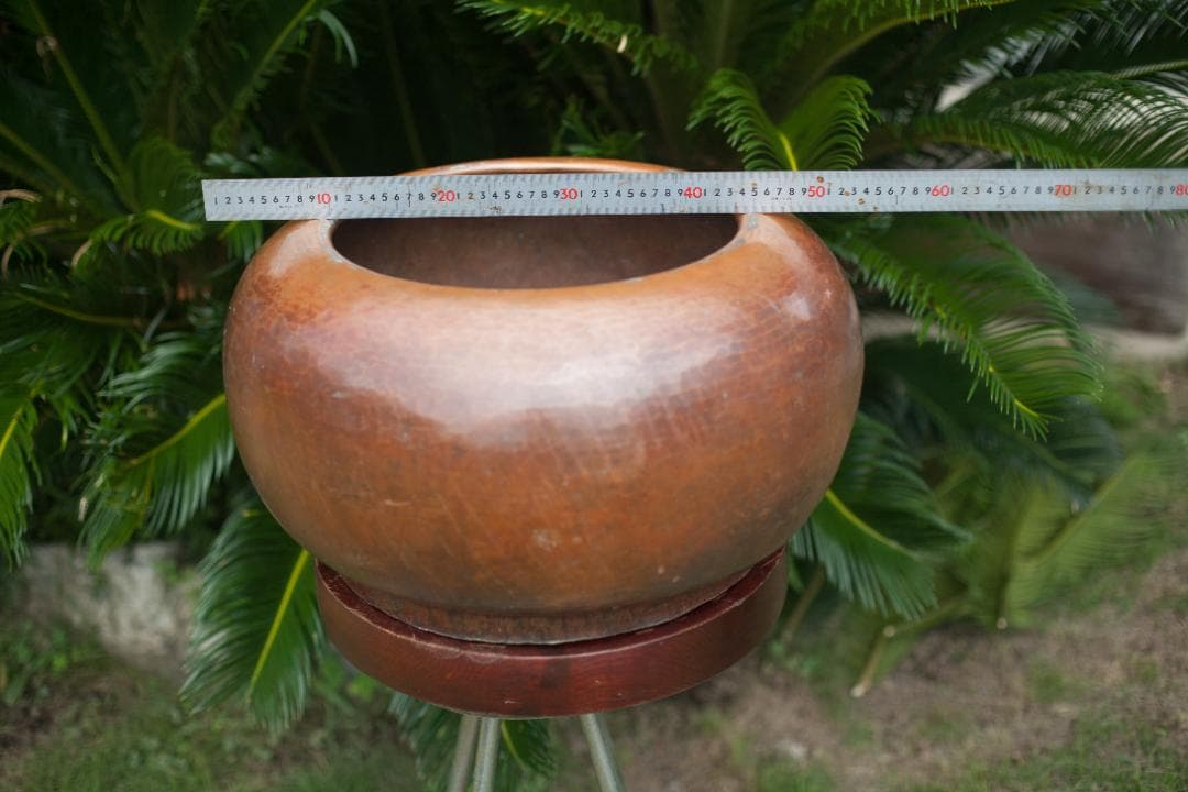 大型銅製火鉢 55cm x 30cm 12KG