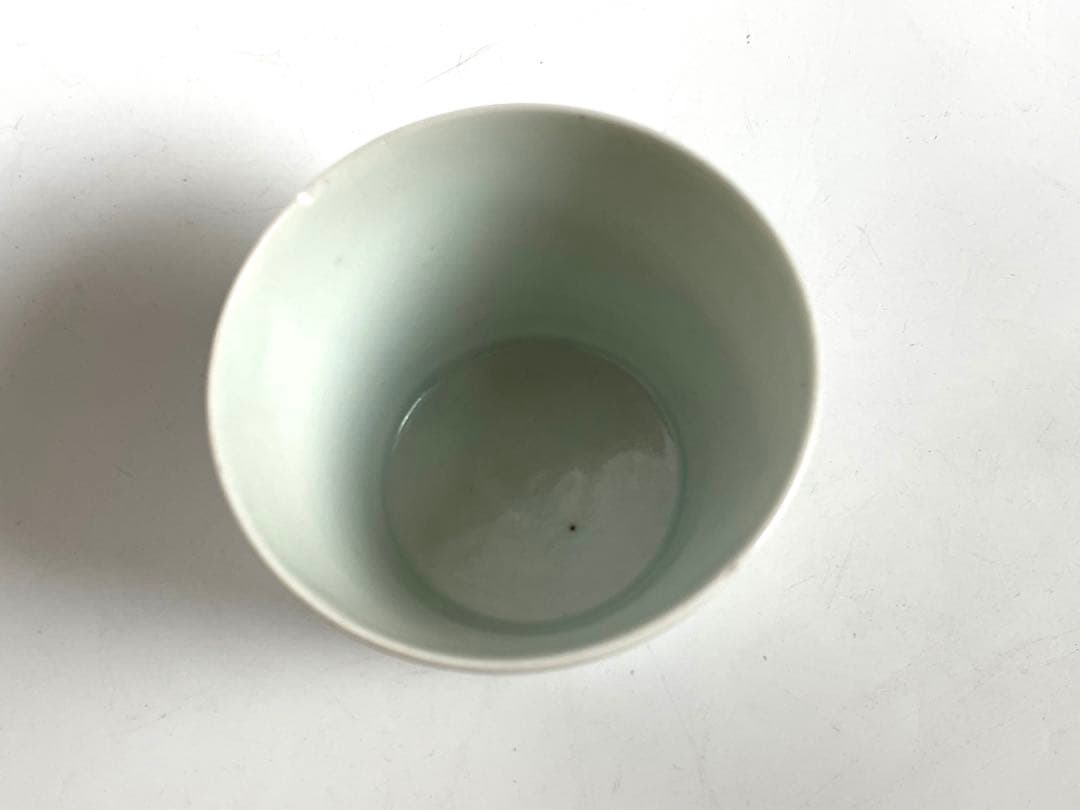 骨董　アンティーク　藍柿右衛門　染付　松竹梅図　蕎麦猪口　渦福銘