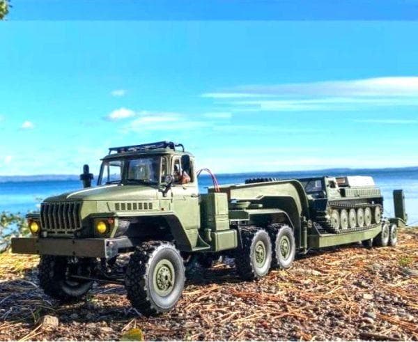 1/16 ミリタリートレーラーラジコン・E-1 クローラー式輸送トラックセット