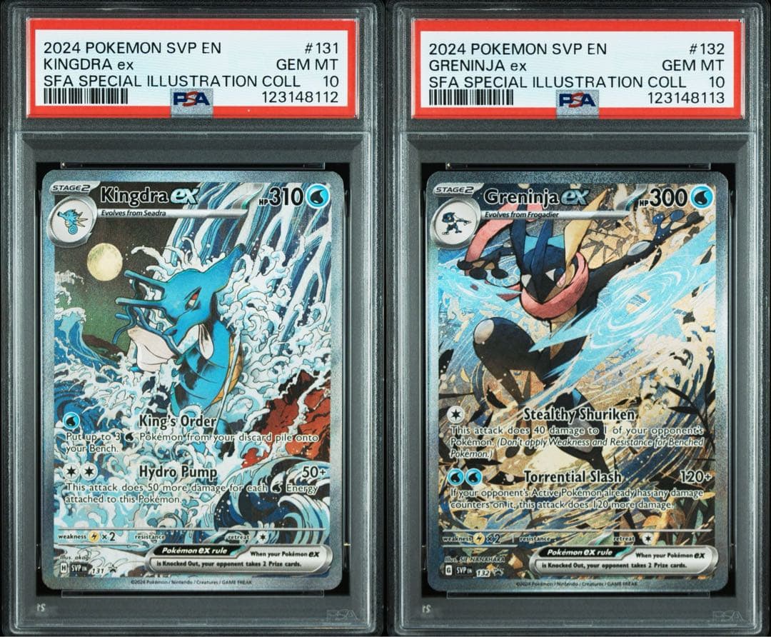 PSA10 連番 ゲッコウガex キングドラex 英語版 ポケモンカード