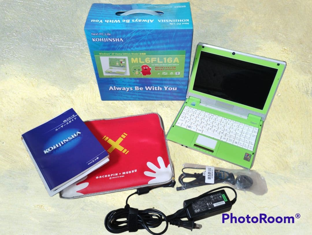 ガチャピン&ムックのモバイルノートパソコン