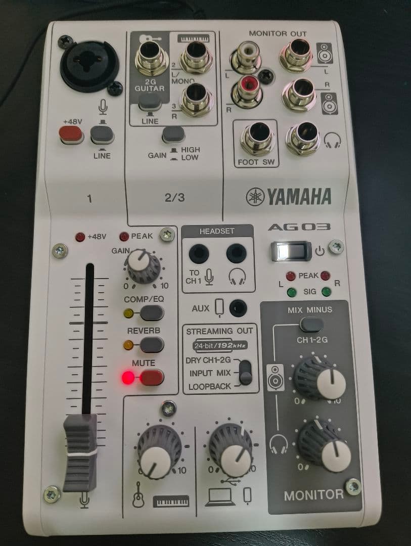 YAMAHA AG03 MK2 ライブストリーミングミキサー ホワイト