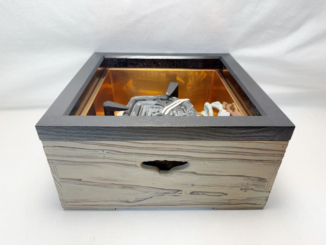 未使用 茶道具 焼杉 置炉 磨入子 炉.置炉用炭型電熱器 2点セット 元箱