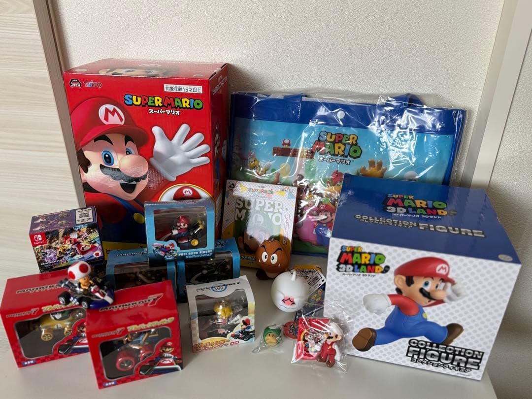 スーパーマリオ フィギュア プルバック プールバッグ キーホルダーポールチェーン