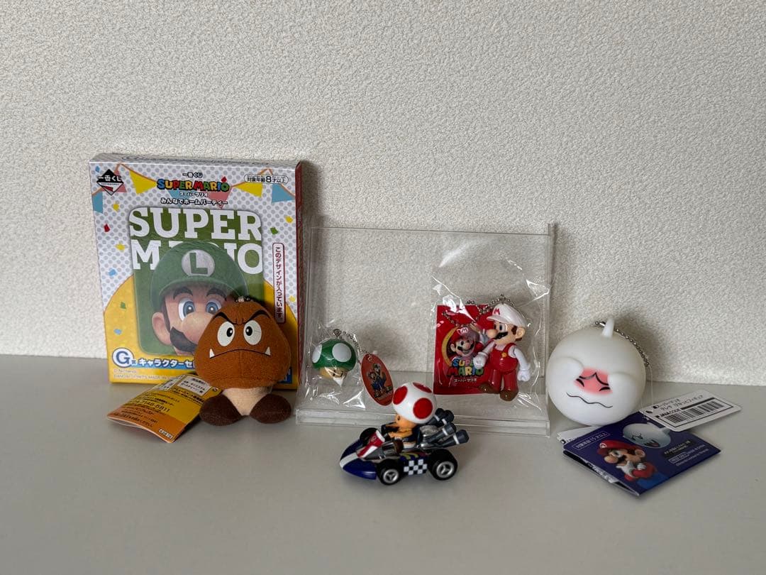 スーパーマリオ フィギュア プルバック プールバッグ キーホルダーポールチェーン
