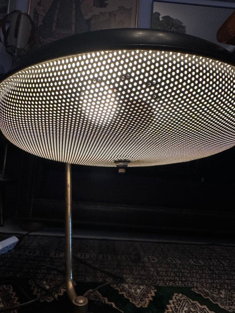 1950年代　ミッドセンチュリー　ソーサーメッシュ　デスクランプ　ヴィンテージ
