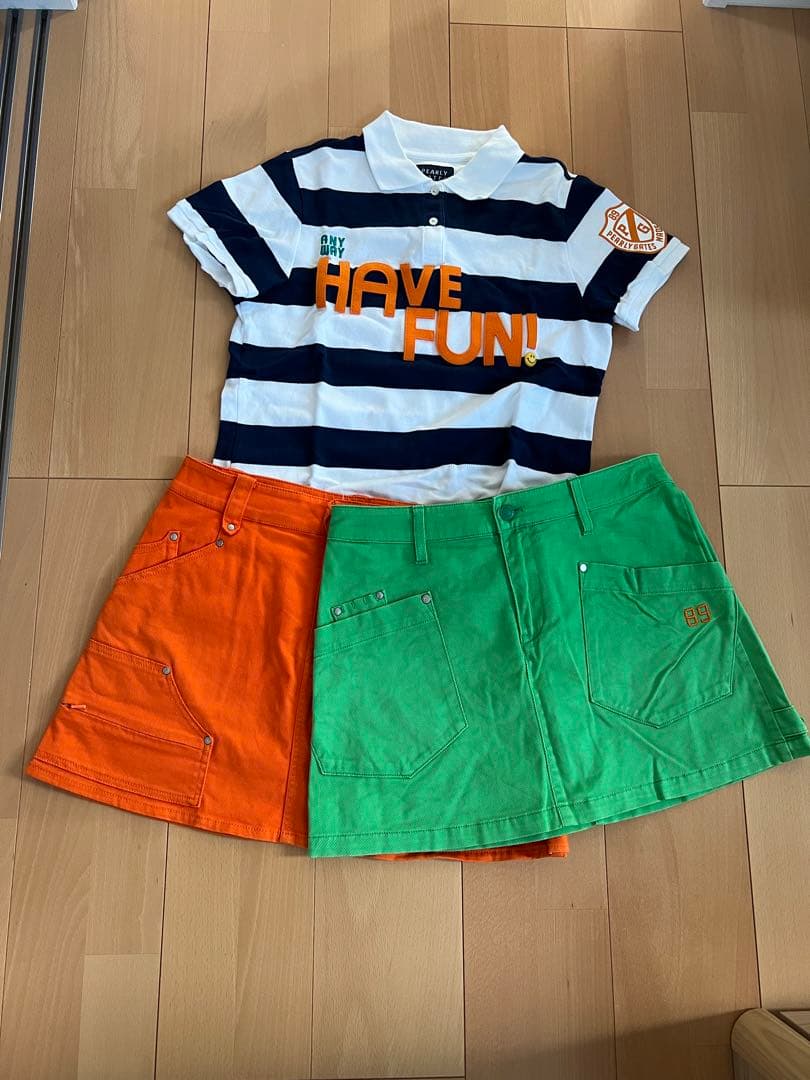 パーリーゲイツ　セットアップ　ポロシャツ　スカート　2サイズ