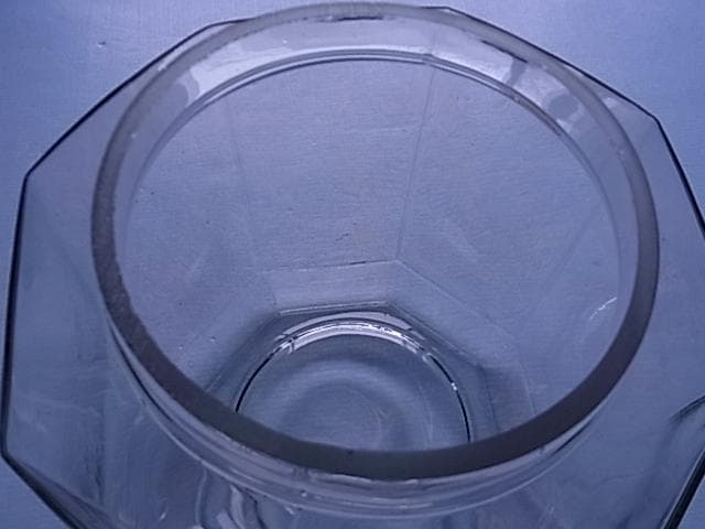 和ガラス　八角ガラス瓶　カルケット　地球瓶　飴瓶　駄菓子屋　菓子瓶　昭和レトロ