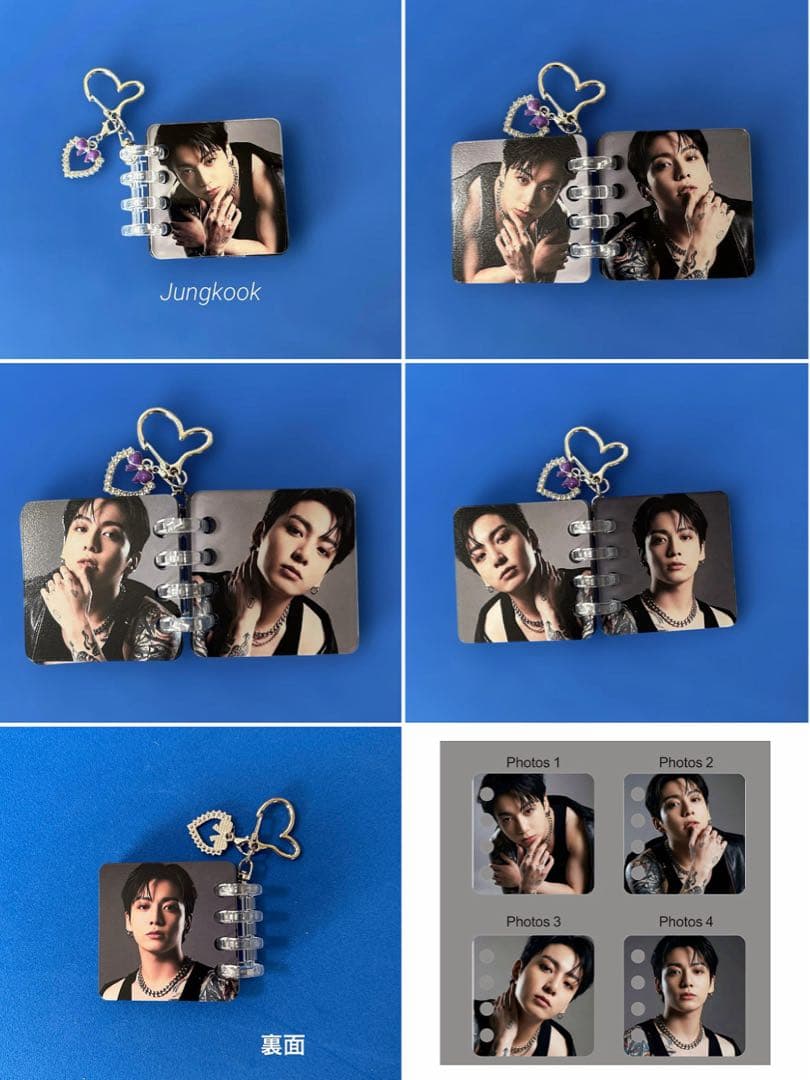 BTS Jungkook ケース・ハート型アクリルフォトブロック
