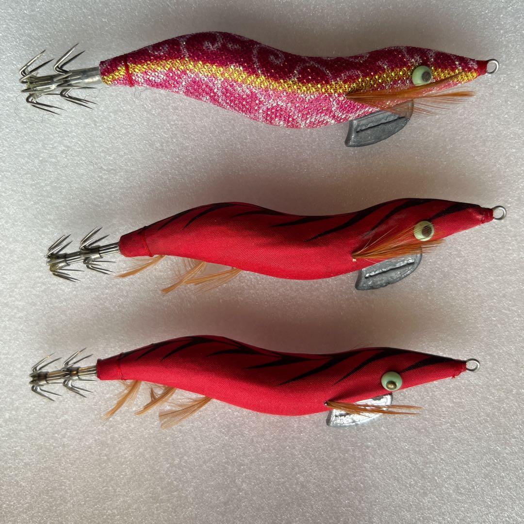 希少　餌木猿3.0 クレナイ/ネイチャー斉藤からくさピンク　美品