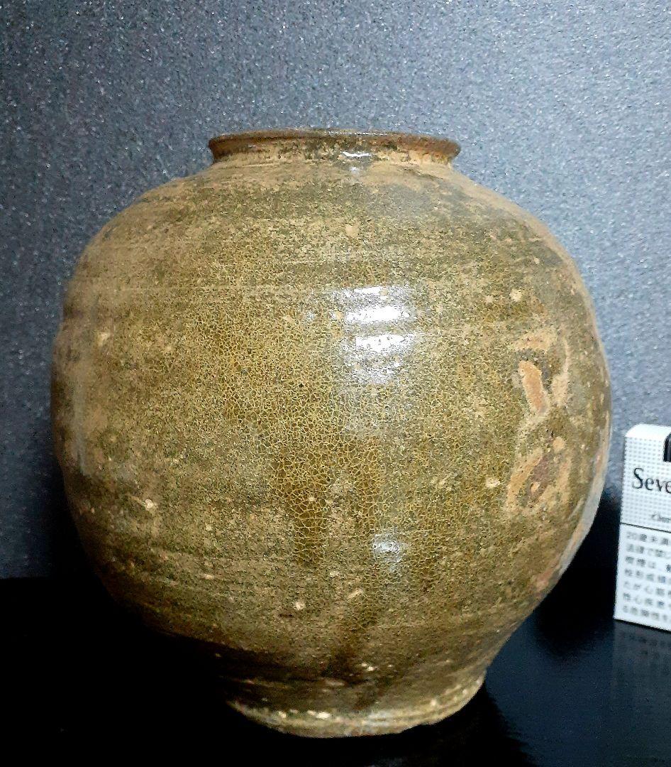 【真作保証】朝鮮古美術　朝鮮古陶磁器　李氏朝鮮時代　李朝青磁　大壺