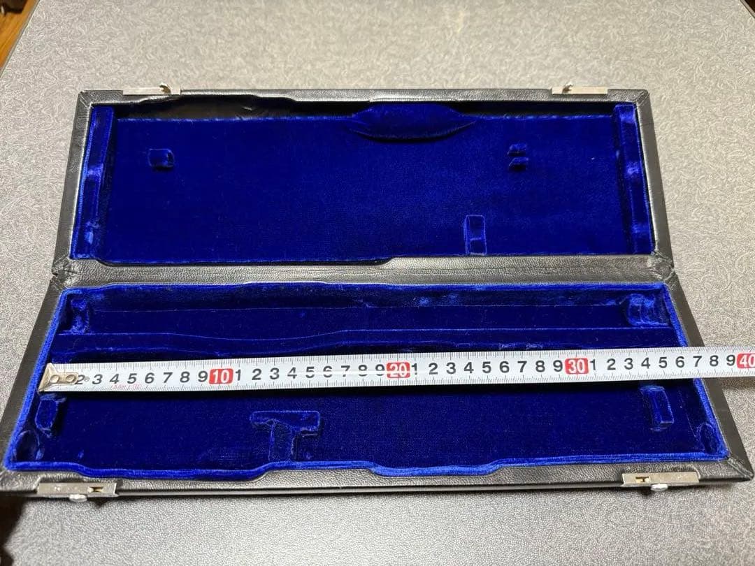 フルートとピッコロ　ダブルケース 黒 革張り