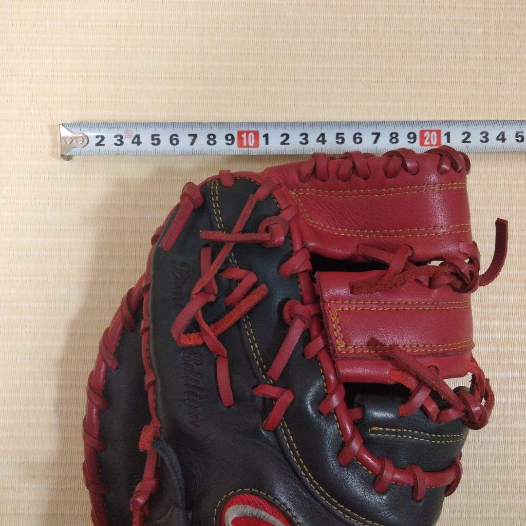 Rawlings ファーストミット　左用　赤　黒　 軟式