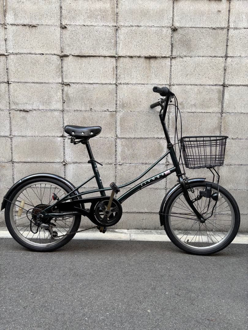 <両タイヤ新品>ミニベロ　グリーン