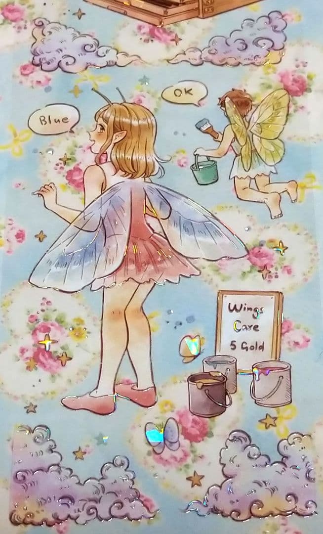 J953＃天使画夹(贝壳光)当季限定切り売り海外人物マステ女の子