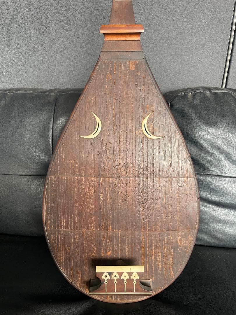 ③レア 筑前琵琶 四弦五柱 マンモス装飾 和楽器 弦楽器