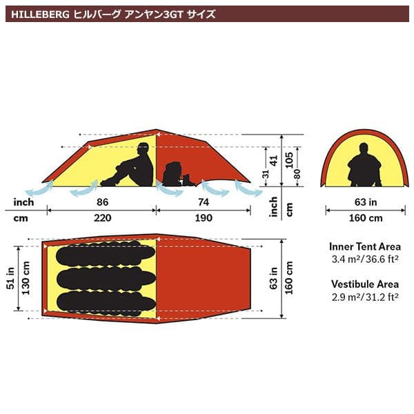HILLEBERG ヒルバーグ アンヤン 3GT グリーン 正規品 新品未開封品