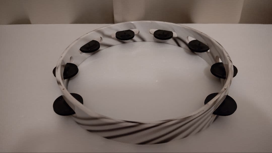 タンバリン(希少なBLACKジングルMEINL)リズムテックRHYTHMTECH