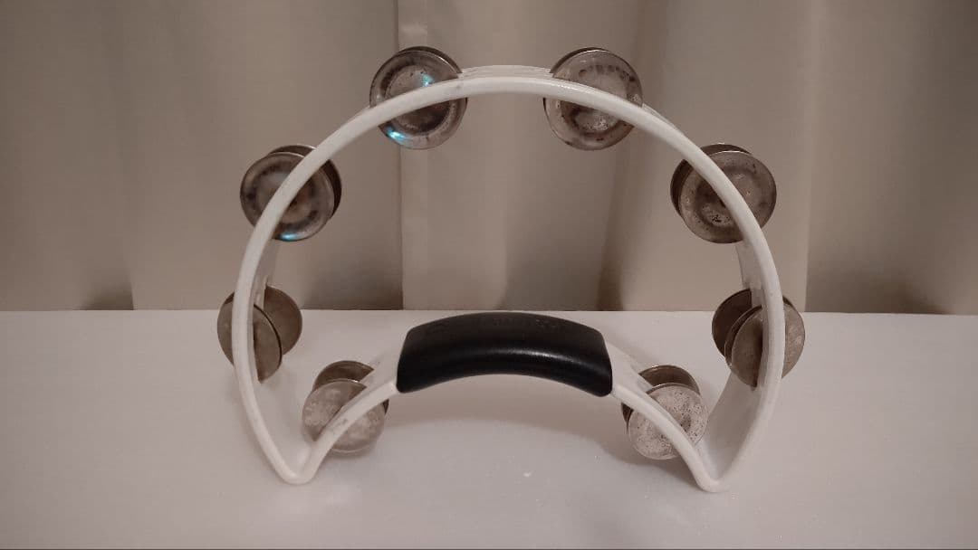 タンバリン(希少なBLACKジングルMEINL)リズムテックRHYTHMTECH