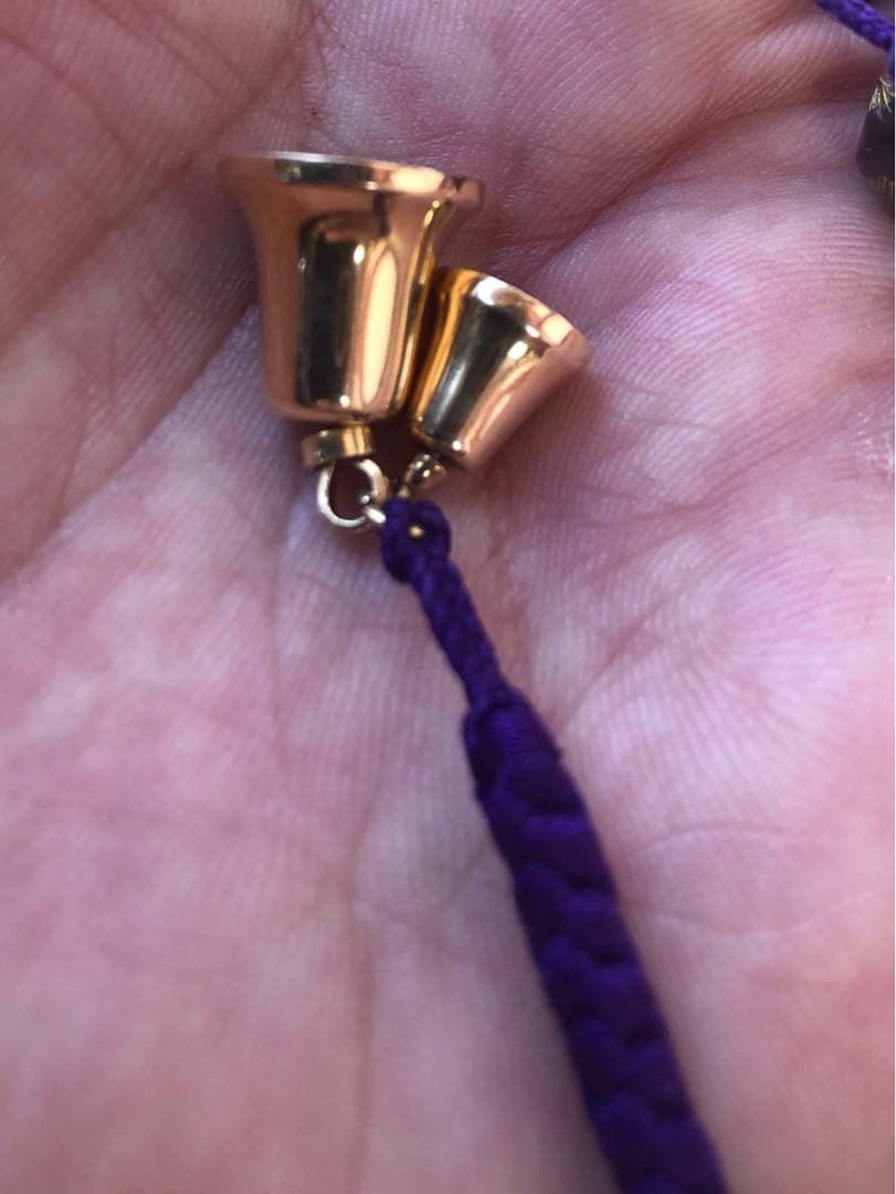 唯一無二 レトロ K18カウベル対根付け