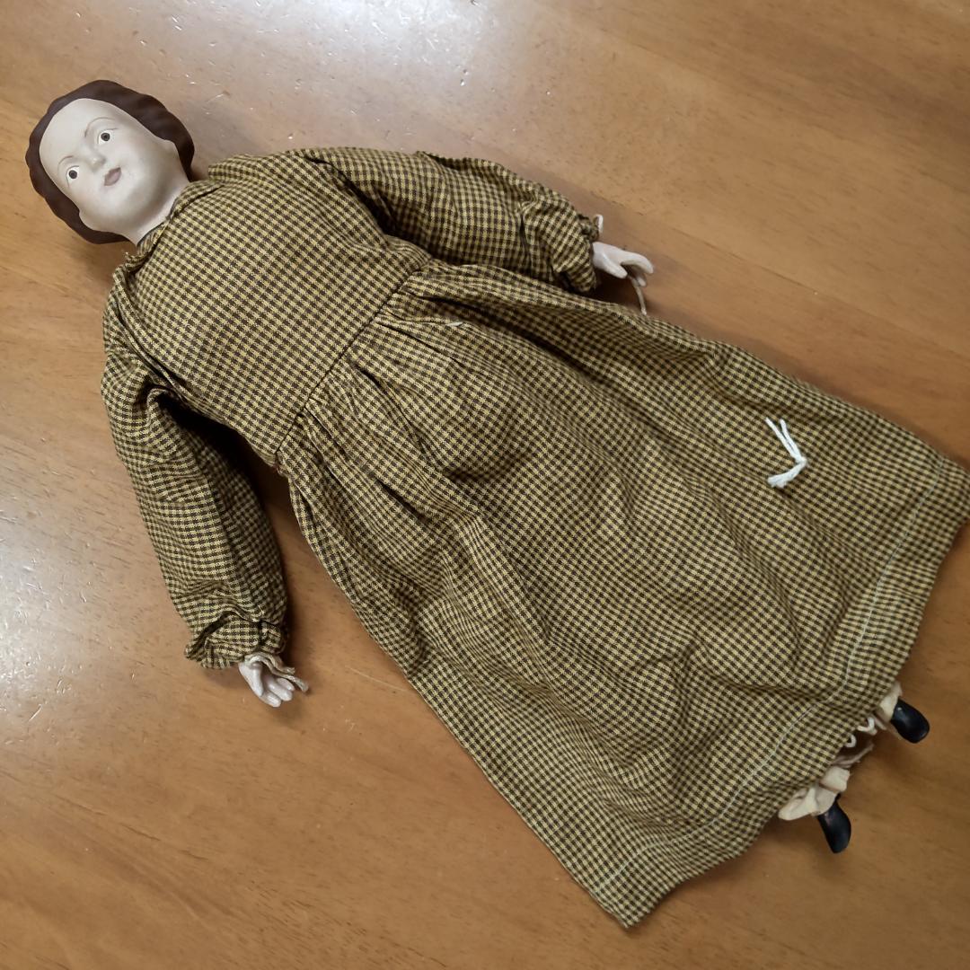 アンティークドール　レア　人形1体　茶色　リプロダクション　人形　海外作家