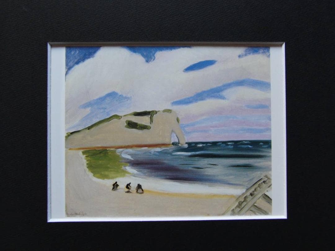 アンリ・マティス、海辺のボート,エトルタ、希少な画集より