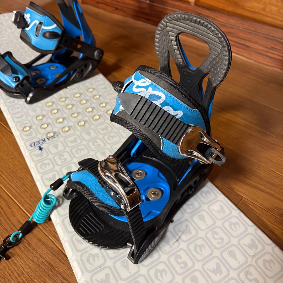 NAKED×SPOON キッズスノーボードセット　118cm　バイン付3点セット