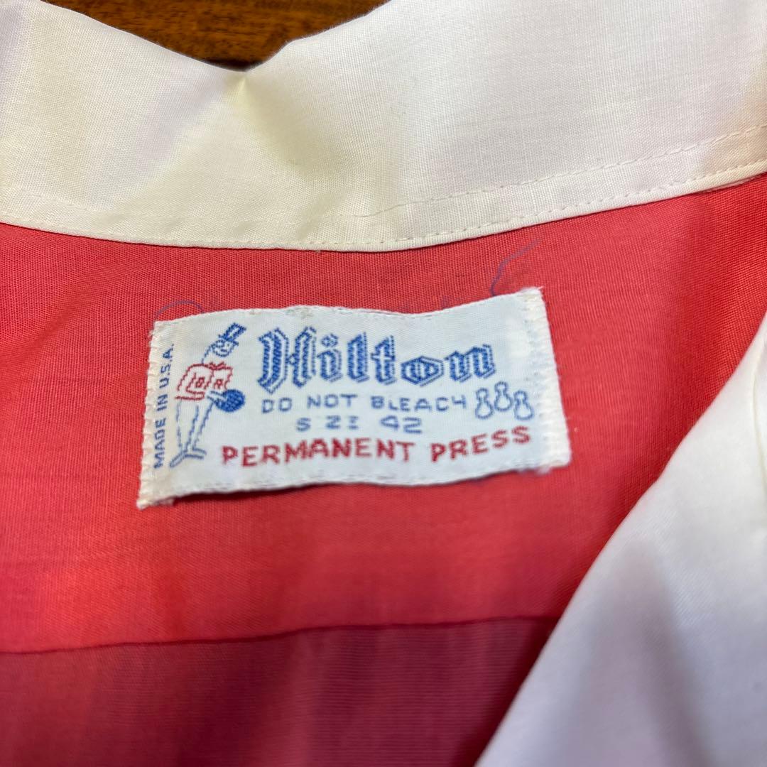 Hilton ボウリングシャツ 70s PERMANENT PRESSタグ