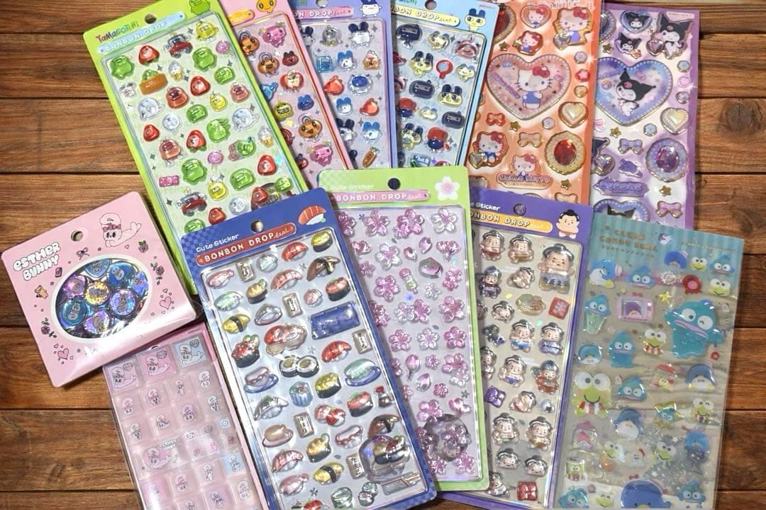 【正規品】ボンボンドロップシール7枚 たまごっち 和柄 サンリオ エスターバニー