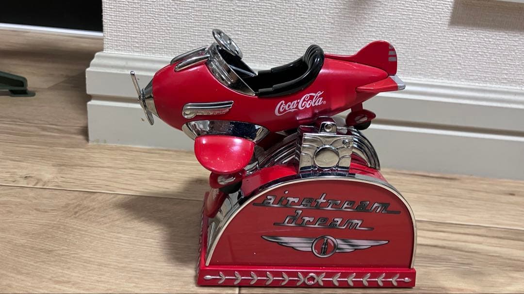 激レア　コカコーラ　レトロ飛行機　貯金箱