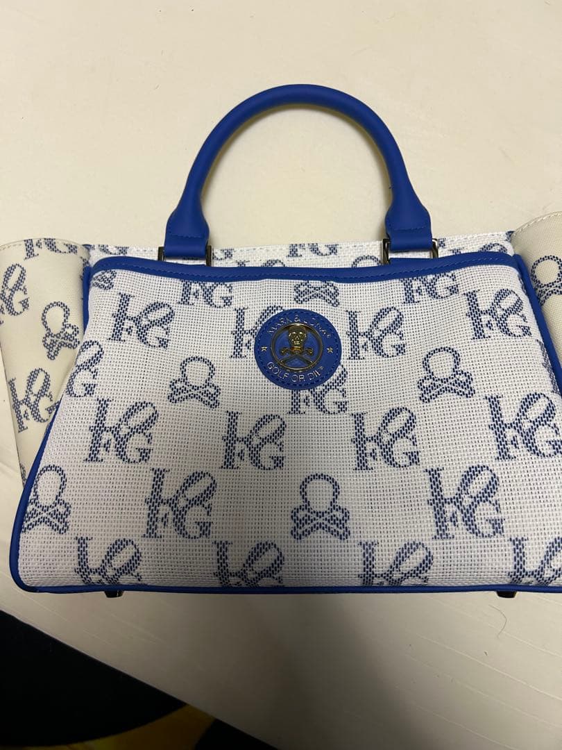 MARK & LONA ゴルフバッグ ホワイト/ブルー