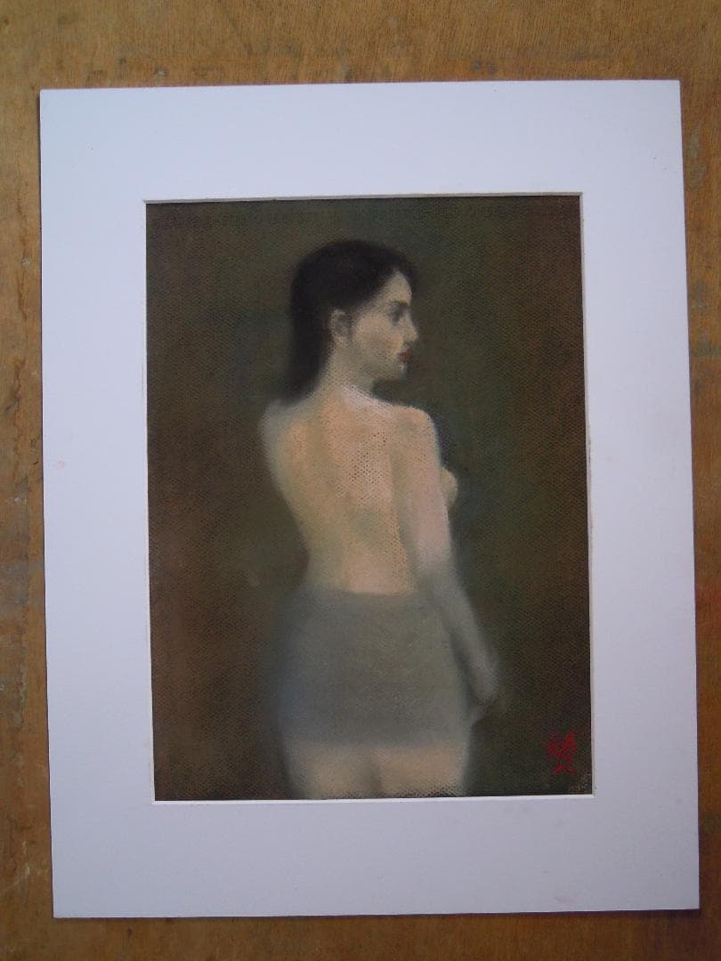 うしろむきの裸婦