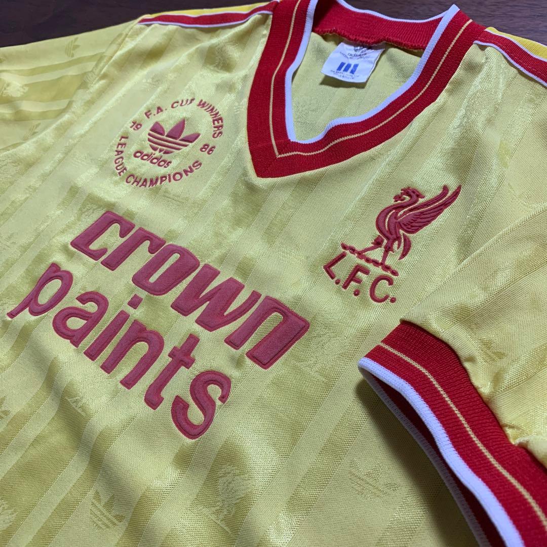 英国製 リバプール 1985/1986 リーグ&FAカップ優勝 アウェイシャツ