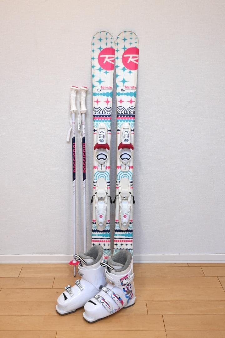 ロシニョール ジュニアスキー 板・ブーツ・ストックセット テレイン116cm