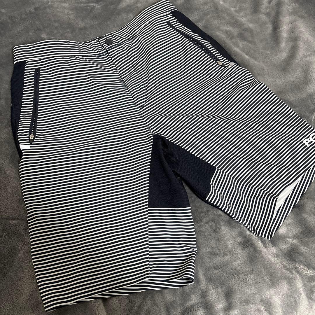 PEARLY GATES ストライプポロシャツとショートパンツセット