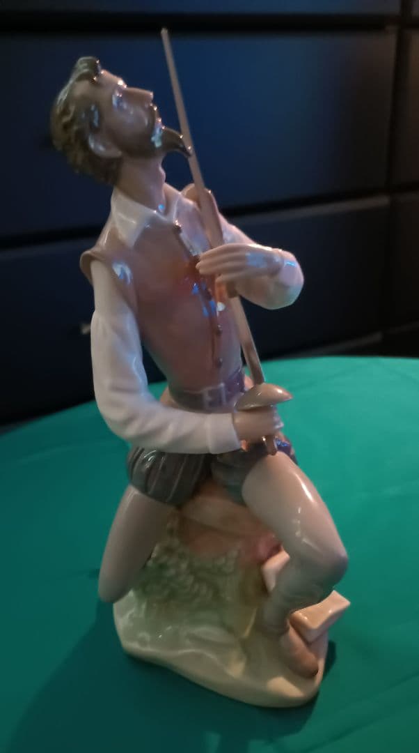 【リヤドロ】LLADRO　ドン・キホーテ　スペイン　磁器　ロゴ入りスタンドセット