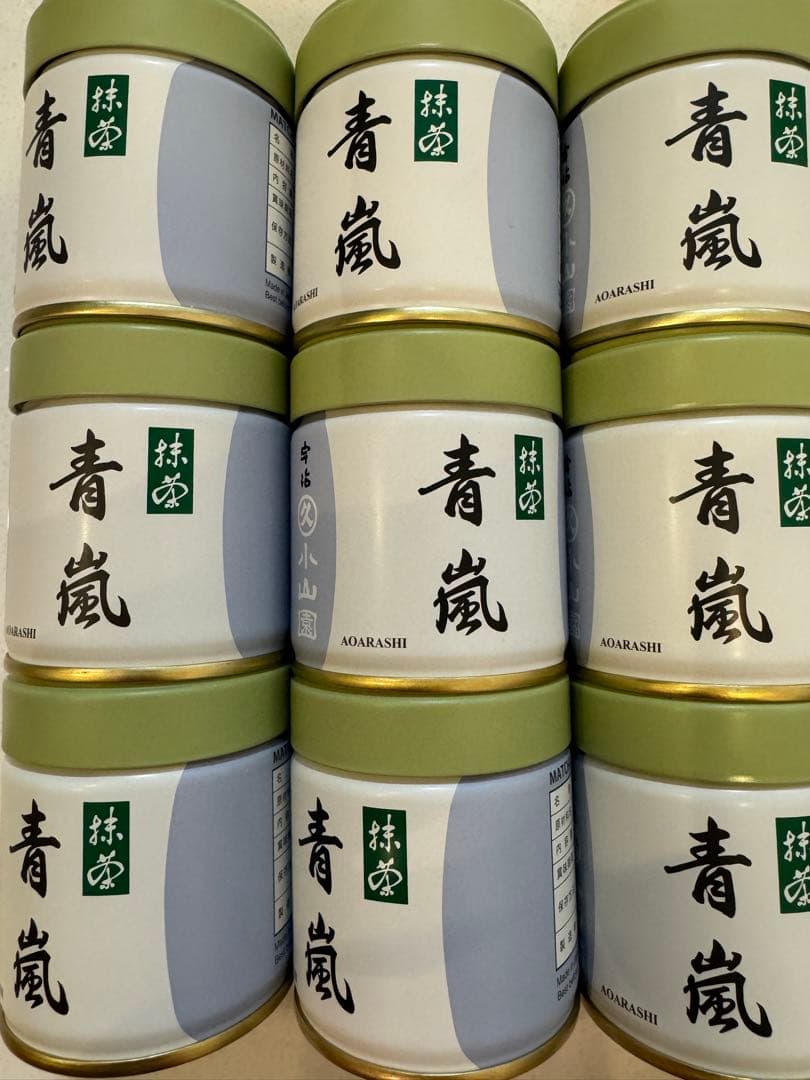 丸久小山園　青嵐 抹茶 40g9缶セット 賞味期限2026.05