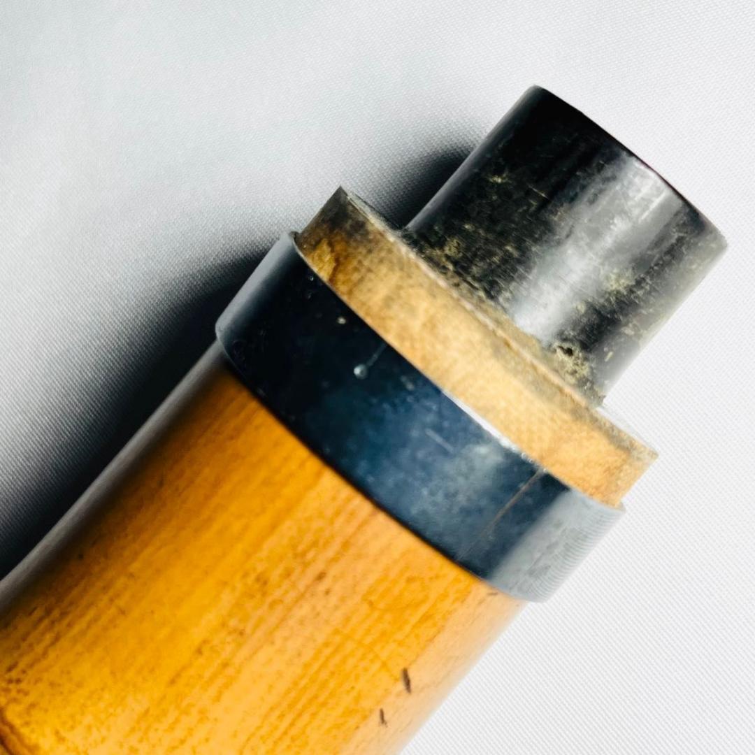 尺八　虎正印　都山流　歌口丸型　銀巻　54.5cm　約1尺8寸　2継　和楽器