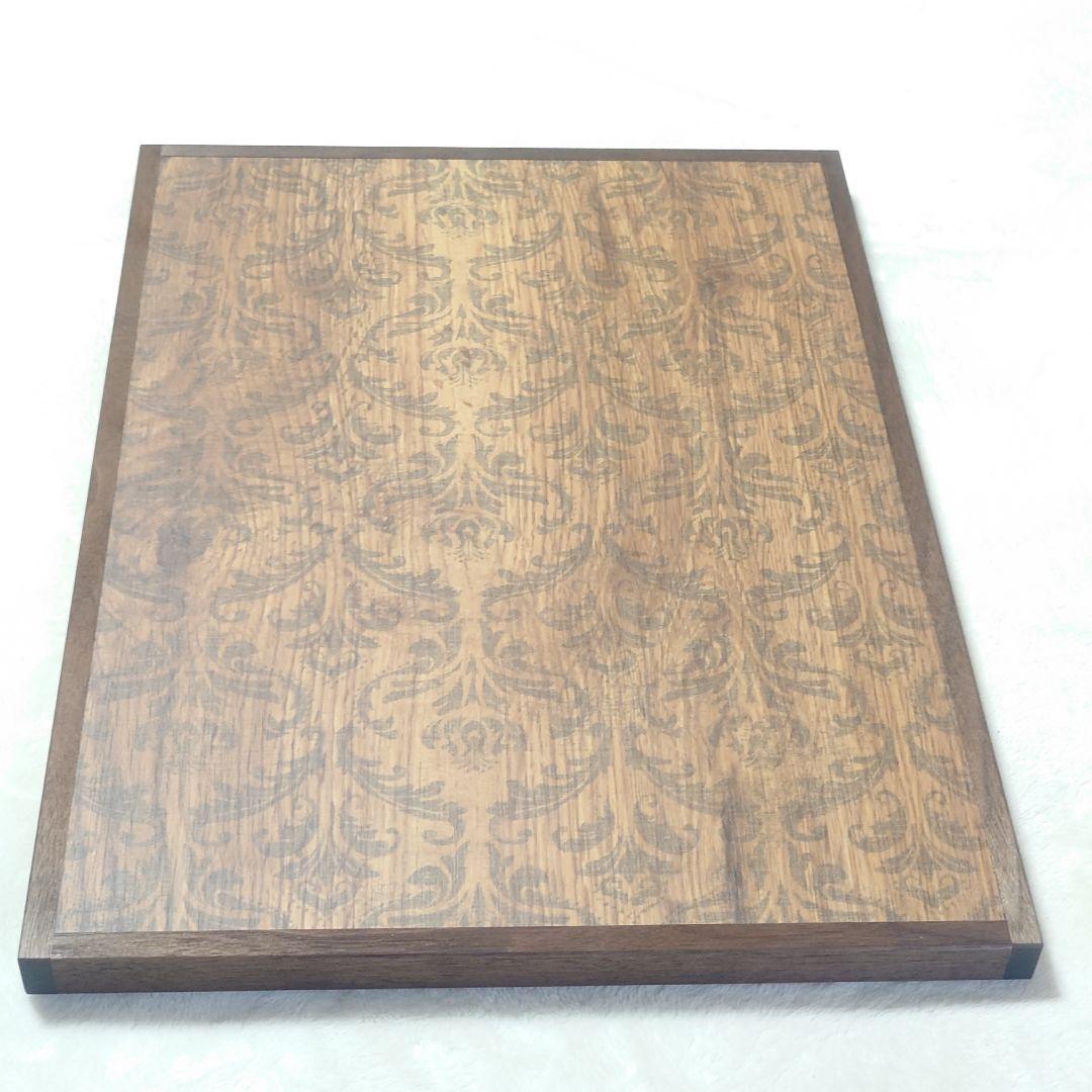 【新品未使用】 シェルフコンテナ 25 スライド式天板 ２個 木目調 ダマスク柄