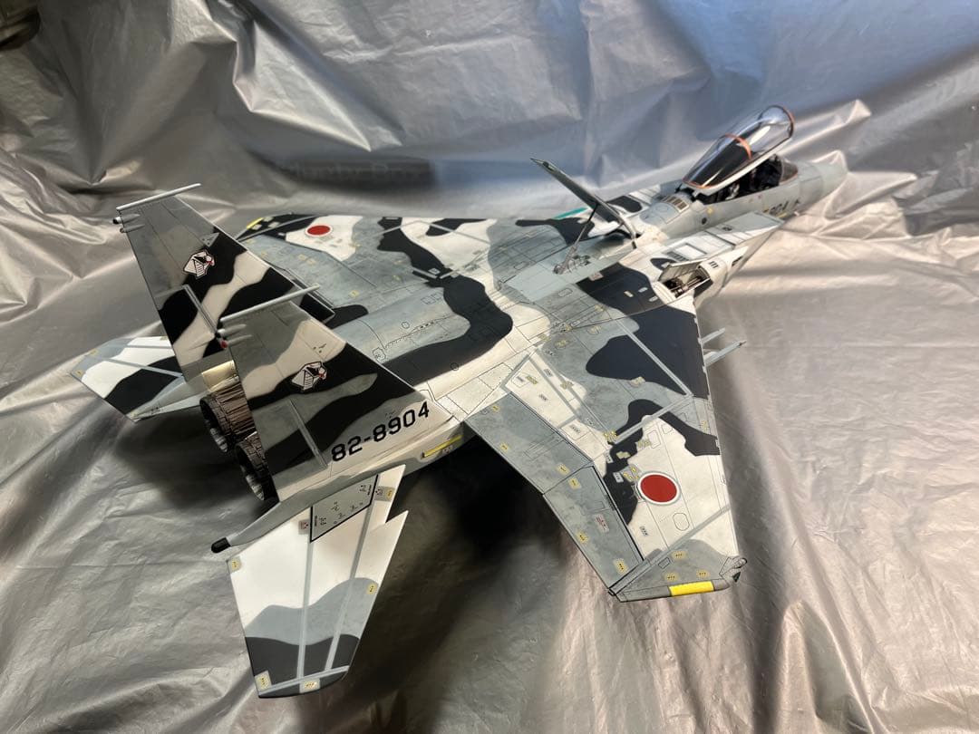 完成品 1/32 タミヤ F-15J ブラック/ホワイト アグレッサー904号機