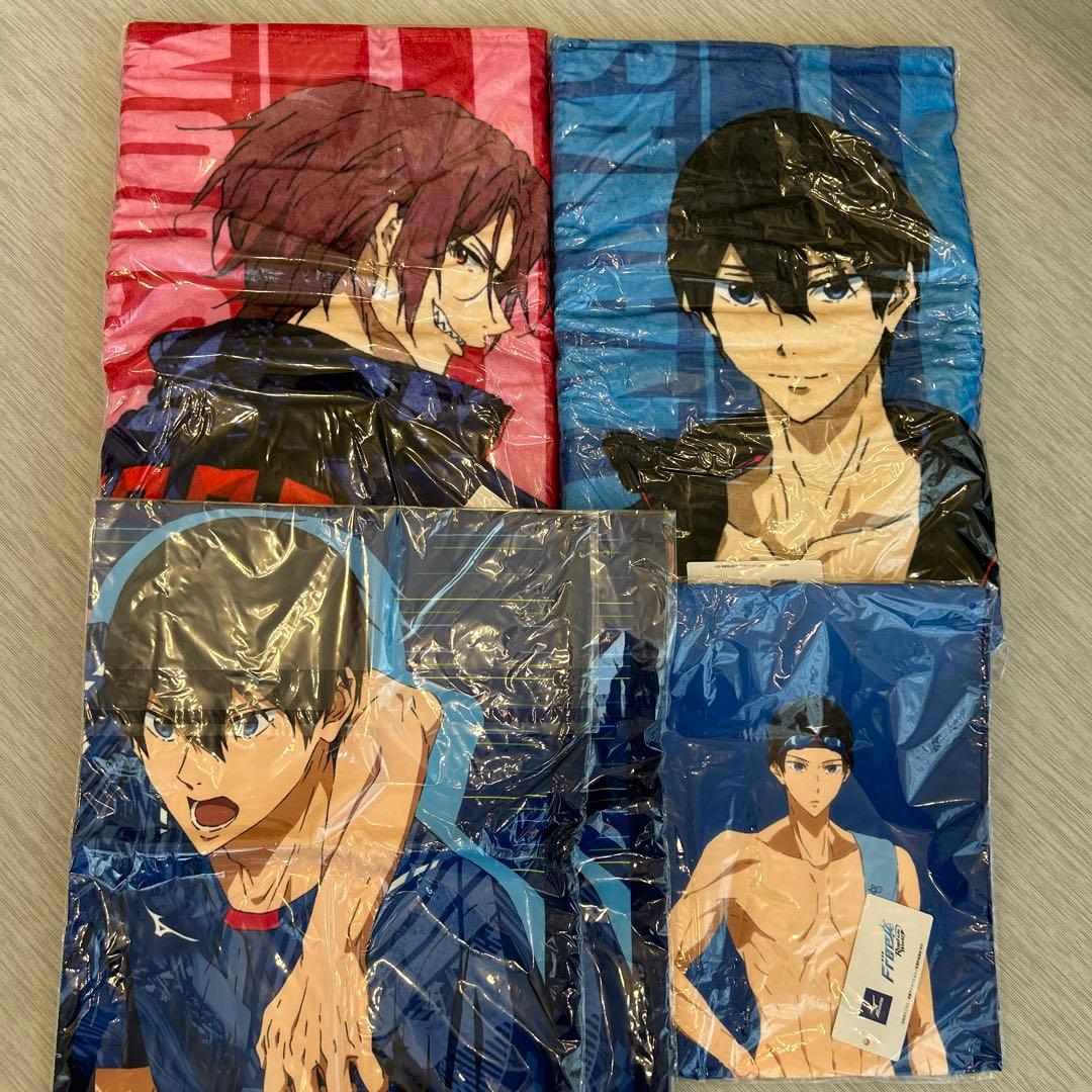 free! 等身大バスタオル　マイクロファイバータオル　ミズノ　七瀬遙　松岡凛